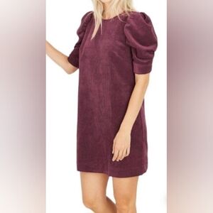 Who What Wear Wine Corduroy Dress L